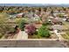 Aerial shot showcases a well-maintained yard and the surrounding neighborhood at 5485 S Lakeview St, Littleton, CO 80120