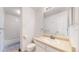 Clean bathroom featuring a tub and shower combination at 1180 S Troy St, Aurora, CO 80012