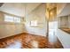 Dining room with hardwood floors, pendant lighting, and vaulted ceilings at 9630 W La Salle Ave, Lakewood, CO 80227