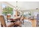 Elegant dining room with hardwood floors, large windows, and stylish furnishings and decor at 4099 Starflower Rd, Castle Rock, CO 80109