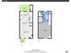 Detailed floor plan of both levels, including the kitchen, living room, bedroom, and bathrooms at 1662 S Blackhawk Way # A, Aurora, CO 80012