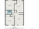 Detailed floor plan showing the layout of the 756 sq ft home, including two bedrooms, bath, and kitchen at 1143 Lamar St # 6, Lakewood, CO 80214