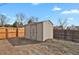 Backyard shed with fencing and landscaping at 9950 W 17Th Ave, Lakewood, CO 80215