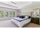 Spacious main bedroom with large windows, plush carpet, and stylish decor at 5373 E Links Cir, Centennial, CO 80122