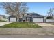 Charming two-story home with blue siding, mature tree, well-manicured lawn and attached two car garages at 8007 S Dover St, Littleton, CO 80128