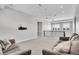 Finished basement recreation area with gray carpet and two sofas at 359 Castlemaine Ct, Castle Rock, CO 80104