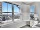 Bedroom with window offering mountain views and white shutters at 359 Castlemaine Ct, Castle Rock, CO 80104