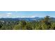 Panoramic view of evergreen forests and rolling hills in the distance at 21868 Mountsfield Dr, Golden, CO 80401