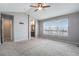 Bright bedroom with vaulted ceiling and ceiling fan at 23802 E 2Nd Dr, Aurora, CO 80018