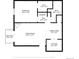 Detailed floorplan showcasing layout with living room, balcony, bedroom, kitchen, and bath at 4400 S Quebec St # 105K, Denver, CO 80237