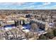 Aerial view of new townhomes and surrounding neighborhood at 5193 Carr St, Arvada, CO 80002