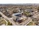 Aerial perspective showcasing new townhomes under construction near a park at 5193 Carr St, Arvada, CO 80002