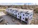 Aerial view of new townhome construction, showing the building's progress at 5193 Carr St, Arvada, CO 80002