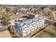 Aerial view of new townhome construction, showcasing the building's exterior and surrounding area at 5193 Carr St, Arvada, CO 80002