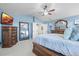 Carpeted main bedroom features high ceilings, and dresser at 7680 S Blackstone Pkwy, Aurora, CO 80016