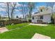 Well-maintained backyard featuring a lush lawn, mature trees, and a patio at 1850 S Williams St, Denver, CO 80210