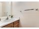 Bathroom with a vanity, a mirror, and simple decor at 3295 S Estes St, Lakewood, CO 80227