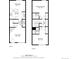 A black and white floor plan featuring the layout of the home's two floors with all measurements displayed at 3295 S Estes St, Lakewood, CO 80227