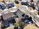 Aerial view of a residential neighborhood showcasing the property and surrounding houses at 22647 Hopewell Ave, Parker, CO 80138