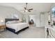 Spacious main bedroom with attached bath, ample natural light and vaulted ceilings at 26404 E Caley Dr, Aurora, CO 80016