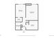 Floorplan featuring one bedroom, one bathroom, living room, kitchen, and entry foyer at 1008 N Corona St # 403, Denver, CO 80218