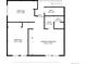 Floor plan featuring bedrooms, bathrooms and hall layout at 3832 S Quebec St, Denver, CO 80237