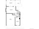 Basement floor plan showcasing Gathering room, covered patio, bedroom, and garage layout at 3832 S Quebec St, Denver, CO 80237