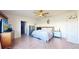 Bedroom with ceiling fan and adjacent safe at 66095 E Kettle Pl, Byers, CO 80103