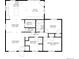 Detailed floor plan showing layout of kitchen, bedrooms, living room, and bathrooms at 4163 S Decatur St, Englewood, CO 80110