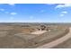 Expansive land featuring a house, barn, riding arena, and pastures, offering ample space for animals and activities at 7600 Patrick Trl, Elizabeth, CO 80107