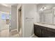 Bathroom with a tiled shower and vanity at 7600 Patrick Trl, Elizabeth, CO 80107