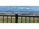 Incredible mountain views and open fields from the backyard of this property at 7600 Patrick Trl, Elizabeth, CO 80107