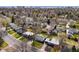 Residential aerial view of homes in an established neighborhood at 1325 S Grape St, Denver, CO 80222