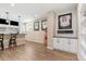 The finished basement features a wet bar and wall decor at 9576 E 147Th Pl, Brighton, CO 80602