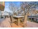 Entertaining deck with dining set, outdoor lighting and backyard views at 16118 Peregrine Dr, Parker, CO 80134