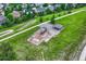 A new playground in the neighborhood is adjacent to a walking path and has a picnic shelter at 11837 Meadowood Ln, Parker, CO 80138