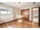 Bedroom with chandelier lighting, and hardwood floors at 8060 Meade St, Westminster, CO 80031