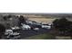 A high-angle view of a large parking lot filled with recreational vehicles at 13661 E Marina Dr # 406, Aurora, CO 80014