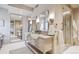 Elegant bathroom featuring double sinks, modern fixtures, and a glass-enclosed shower at 1201 N Williams St # 4C, Denver, CO 80218