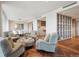 Open-concept living area with upscale furnishings, built-in shelving, and floor to ceiling windows at 1201 N Williams St # 4C, Denver, CO 80218