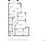 Detailed floor plan showcasing the layout of the home, including dimensions of each room at 2100 N Humboldt St # 208, Denver, CO 80205