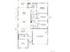 Detailed floor plan highlighting the layout of a home with a primary bedroom, kitchen, and two-car garage at 24739 E 39Th Ave, Aurora, CO 80019