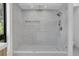 Modern shower with sleek fixtures, and a glass enclosure at 1491 S York St, Denver, CO 80210