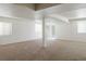 Spacious finished basement with large windows and walkout to the yard at 20550 E Lake Cir, Centennial, CO 80016