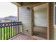 A cozy balcony provides outdoor space with an open doorway to the interior at 9633 E 5Th Ave # 10304, Denver, CO 80230