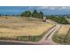 Scenic view of the property with a long driveway, mailbox, and fenced yard at 8853 N Awl Rd, Parker, CO 80138