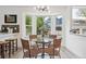 Charming breakfast nook with a glass table and views of the backyard, offering a relaxing space at 748 Poppywood Pl, Highlands Ranch, CO 80126