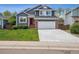 Charming two-story home with a well-maintained lawn and a two-car garage, showcasing curb appeal at 748 Poppywood Pl, Highlands Ranch, CO 80126