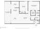 Floor plan showing layout of rooms, dimensions, and covered balcony at 4801 E 9Th Ave # 402S, Denver, CO 80220