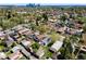 Aerial view of a neighborhood with city skyline in the distance at 3147 W 39Th Ave, Denver, CO 80211